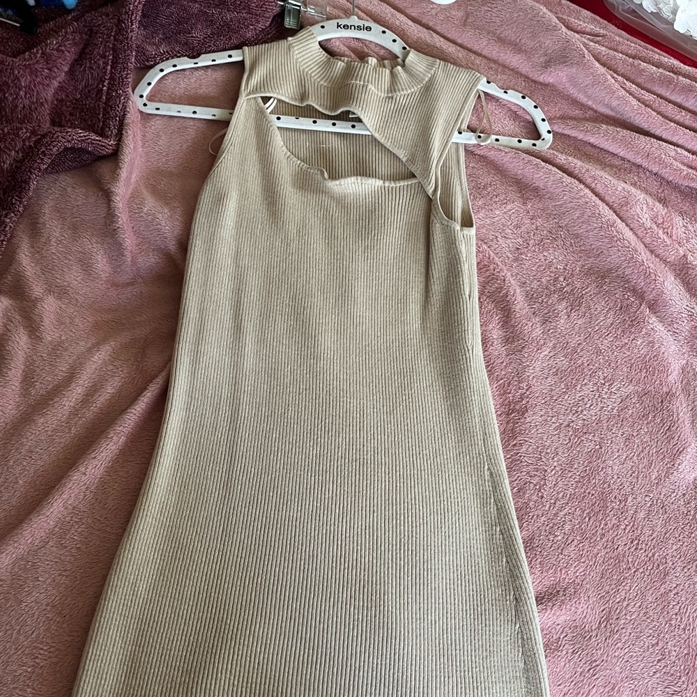 beige dress, size medium